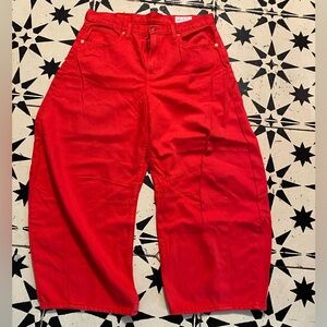 GAP red barrel jeans